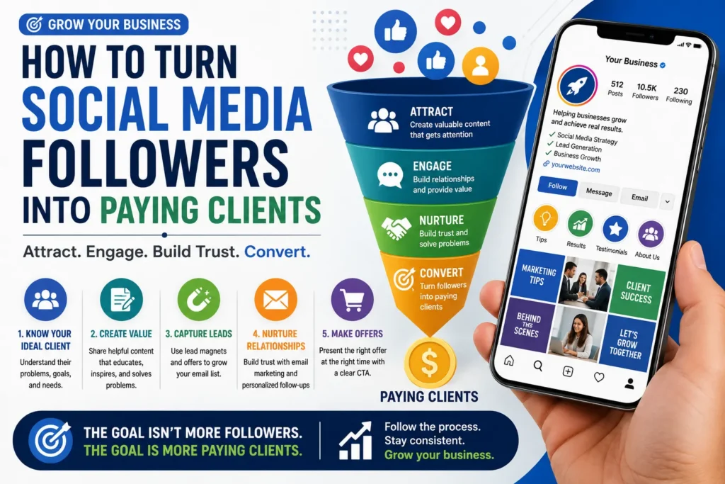 How to Turn Social Media Followers Into Paying Clients?